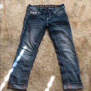 Rock Revival Cropped Jeans Size 28